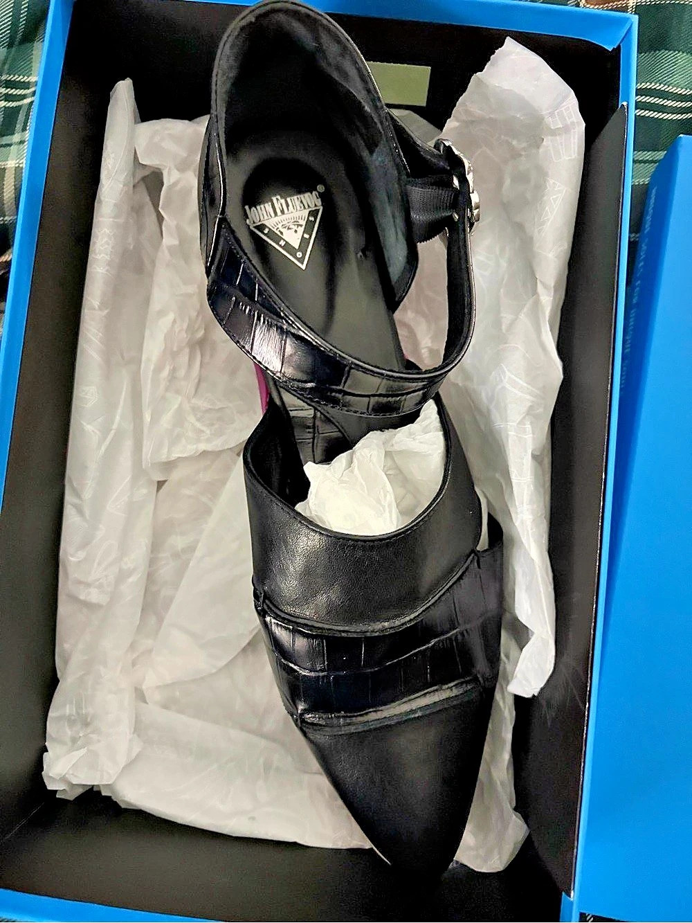 John Fluevog Power up Black Mary Jane W 10.5 / 11 - Picture 4 of 8